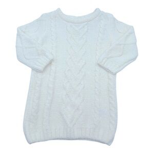 009 George Cozy Cable Knit Cream Sweater
